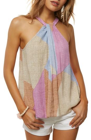 Women's O'neill Bahama Print Halter Top - Pink