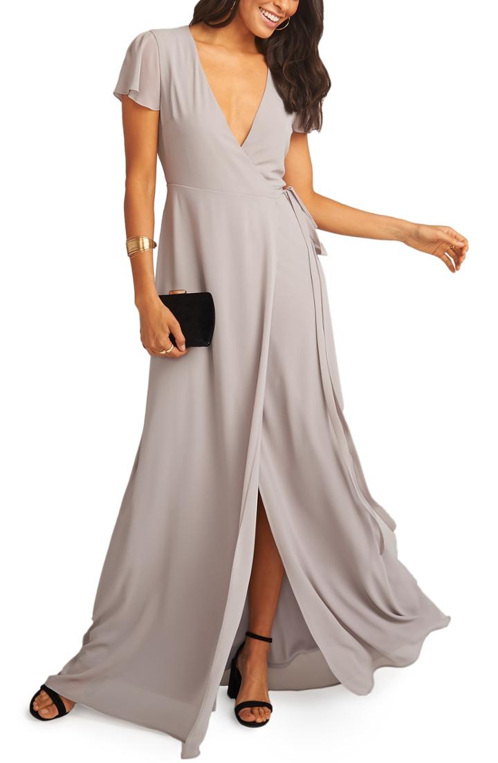 Women's Show Me Your Mumu Noelle Wrap Dress, Size - Grey