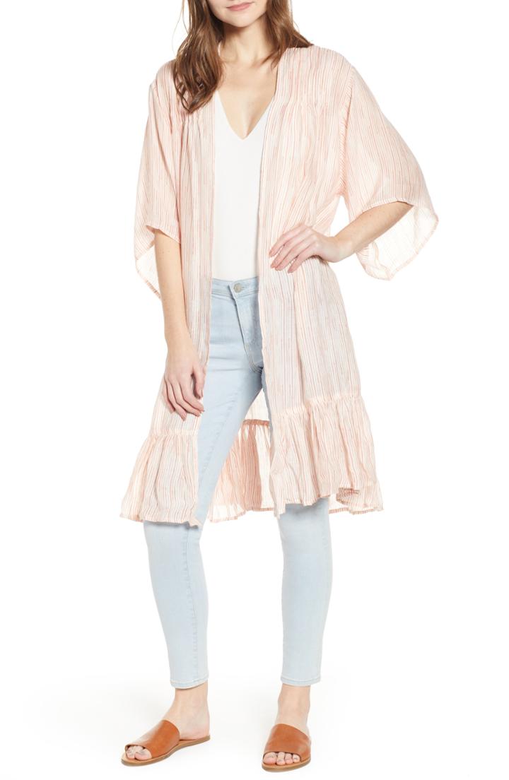 Women's Treasure & Bond Ruffle Topper, Size - Pink