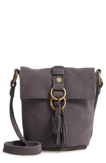 Elle & Jae Gypset Wildleder Suede Crossbody Bag - Grey