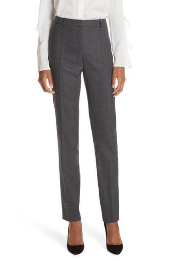 Women's Boss Tilunana Pinstripe Suit Trousers - Grey