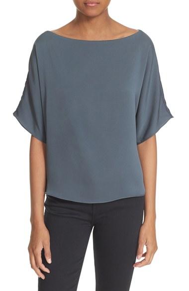 Women's Milly Dolman Sleeve Stretch Silk Top