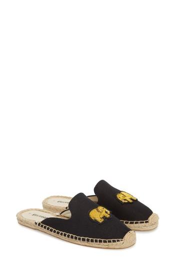 Women's Soludos Elephant Beaded Espadrille Mule M - Black