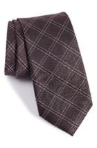 Men's Calibrate Plaid Silk Tie, Size - Pink