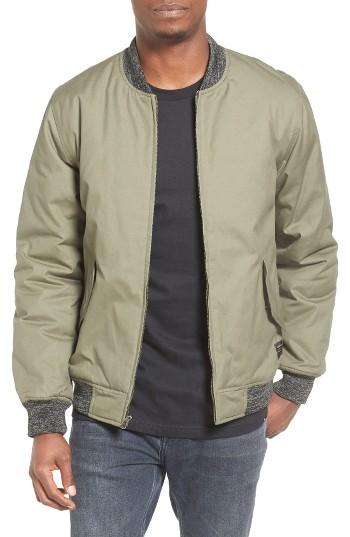 Men's Quiksilver Mixing Time Bomber Jacket - Green