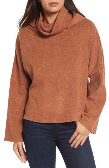 Women's Melloday Drape Neck Hoodie - Beige