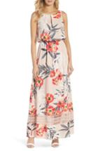 Women's Adrianna Papell Tropical Breeze Print Maxi Dress - Beige