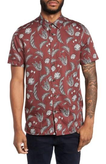 Men's Ted Baker London Utku Floral Sport Shirt (m) - Green