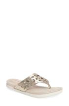 Women's Sudini Sally Perforated Flip Flop M - Metallic