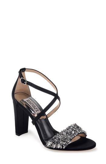 Women's Badgley Mischka Sandra Strappy Sandal .5 M - Black