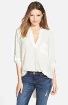 Women's Perfect Roll Tab Sleeve Tunic - Ivory