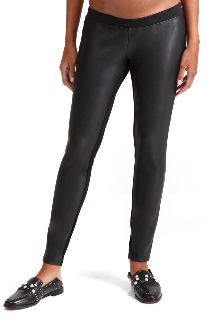 Women's Ingrid & Isabel Under Belly Faux Leather Maternity Leggings