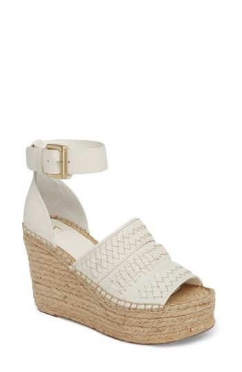 Women's Marc Fisher Ltd Alina Espadrille Wedge Sandal .5 M - White