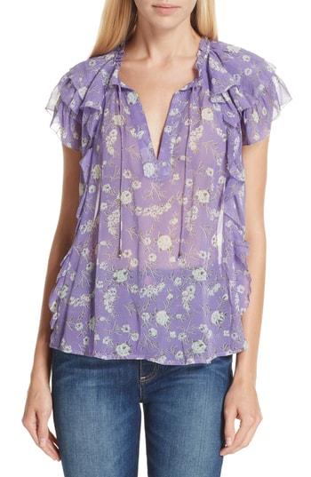 Women's Ulla Johnson Rooney Silk Top - Purple