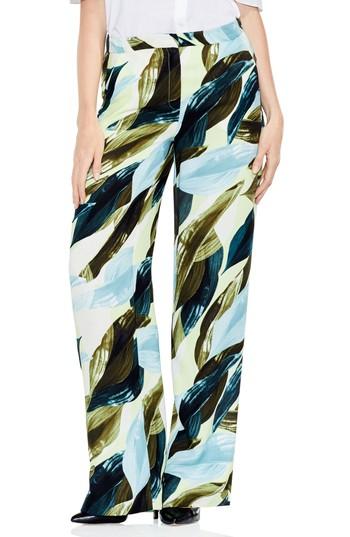 Women's Vince Camuto Breezy Leaves Wide Leg Pants - White