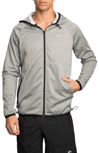 Men's Rvca Shermin Zip Hoodie - Grey