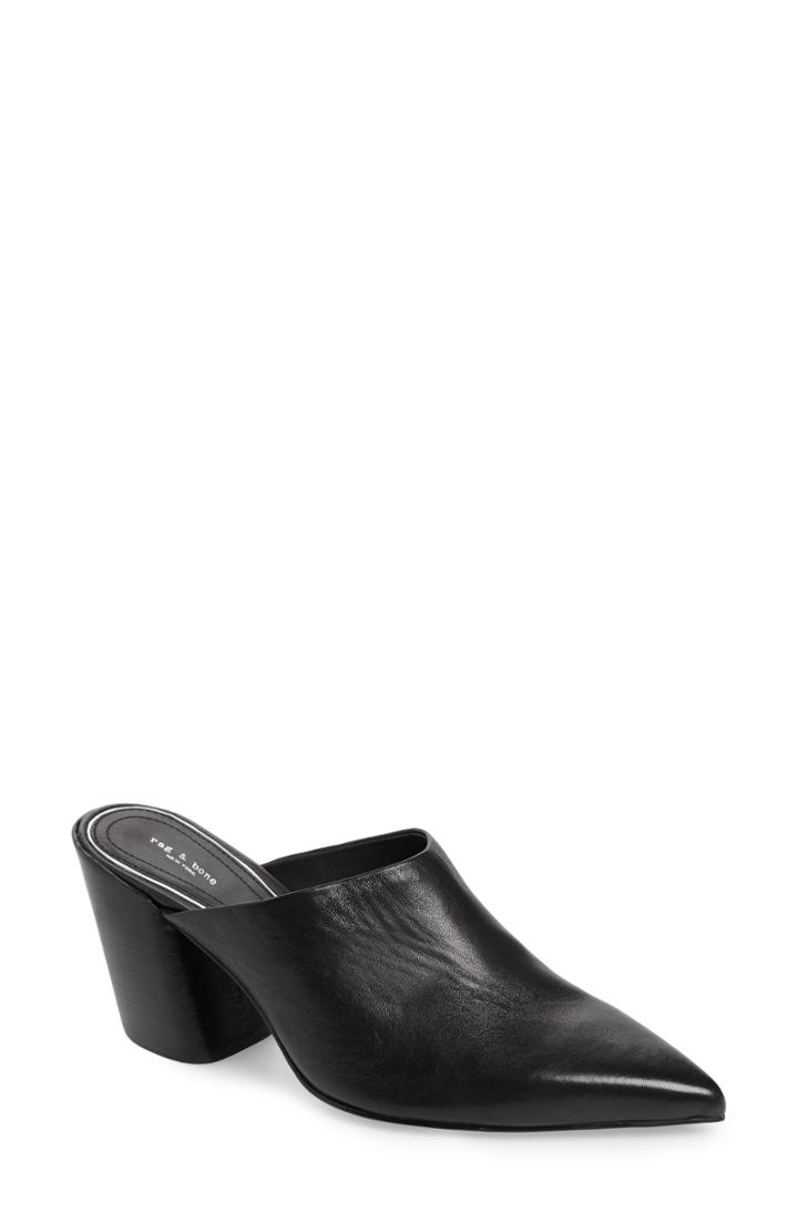 Women's Rag & Bone Beha Pointy Toe Mule .5us / 38.5eu - Black