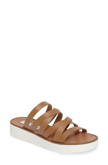 Women's Steve Madden Ruby Strappy Slide Sandal M - Brown