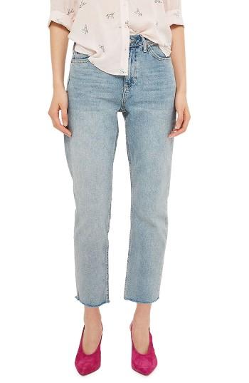 Petite Women's Topshop Straight Leg Jeans X 28 - Blue