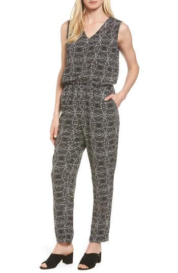 Women's Vince Camuto Graphic Print Blouson Jumpsuit