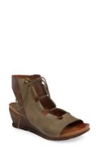 Women's Miz Mooz Satine Ghillie Wedge Sandal Eu - Black