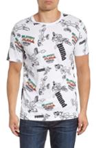 Men's Puma Super Puma Allover Graphic Fit T-shirt, Size Small - White