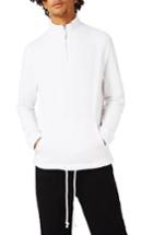 Men's Topman Zip Neck Drawstring Sweatshirt
