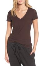 Women's James Perse Slub Cotton V-neck Tee - Green