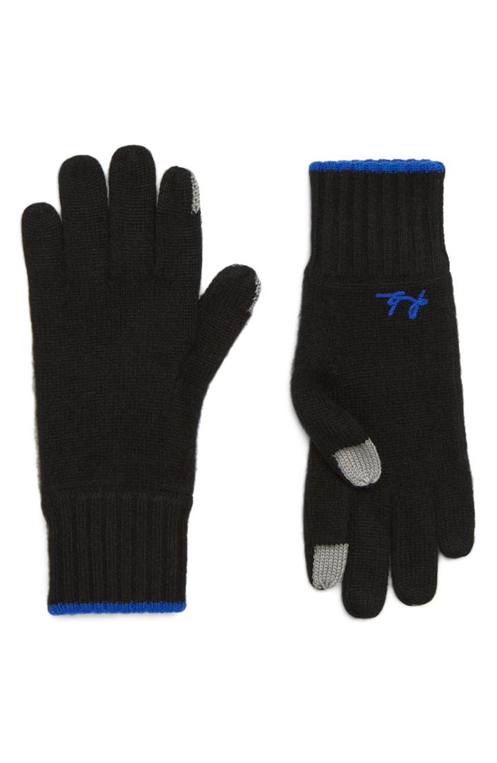 Women's Michael Michael Kors Fringe Ribbed Gloves