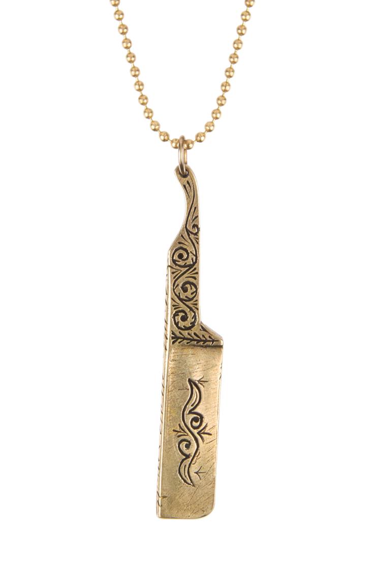 Men's Lewis Henry Nicholas Straight Razor Pendant Necklace