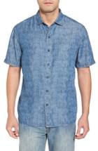 Men's Tommy Bahama Block Party Palms Chambray Sport Shirt