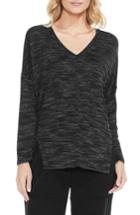 Women's Two By Vince Camuto Space Dyed V-neck Top - Black