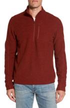 Men's Ibex Scout Jura Merino Wool Blend Quarter Zip Pullover, Size - Red