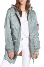Women's Alpha Industries Ma-1 Natus Long Hooded Jacket - Blue