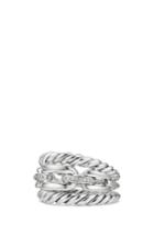 Women's David Yurman Wellesley Three-row Ring With Diamonds