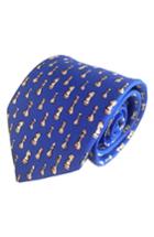 Men's Lazyjack Press Checkmate Silk Tie, Size - Blue