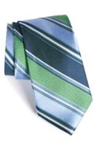 Men's Nordstrom Men's Shop Regal Stripe Silk Tie, Size - Green