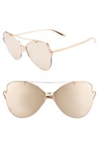 Women's Tiffany & Co. Paper Flowers 64mm Oversize Mirrored Sunglasses - Rose Gold Mirror