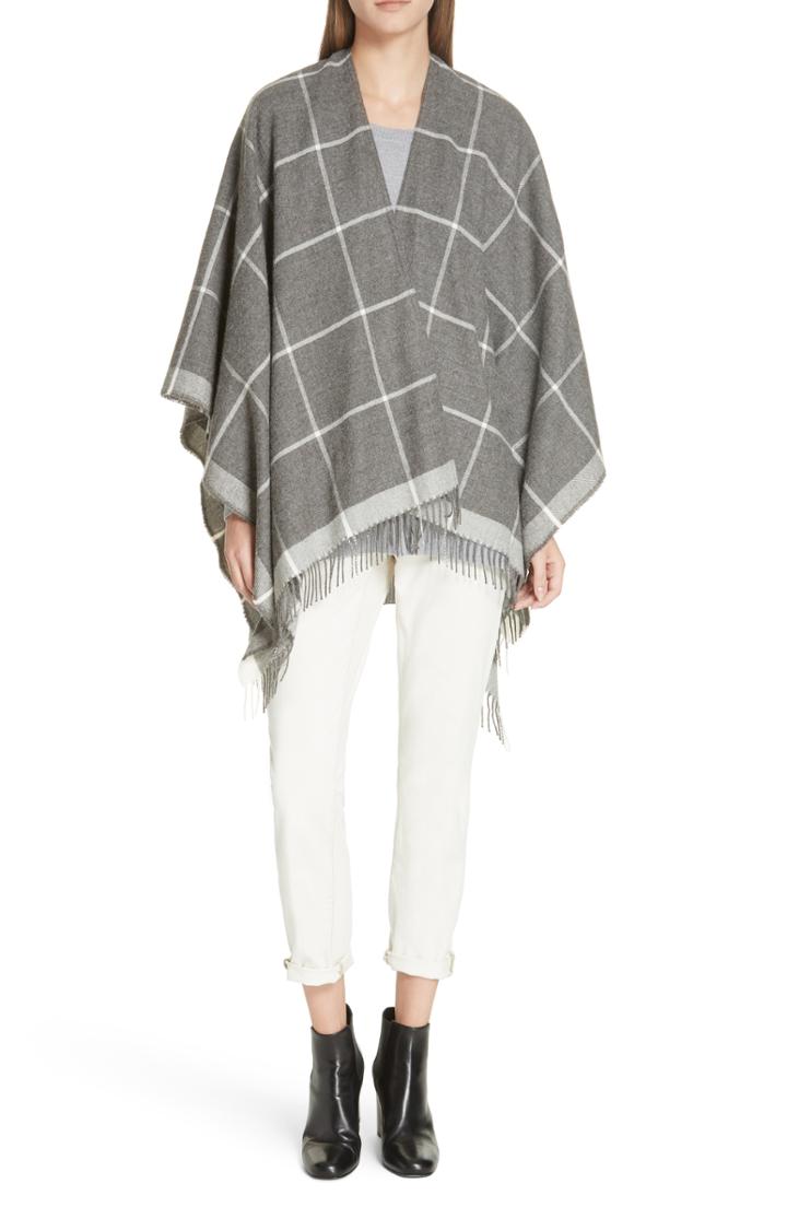 Women's Eileen Fisher Merino Jersey Ballet Neck Tunic, Size - Grey
