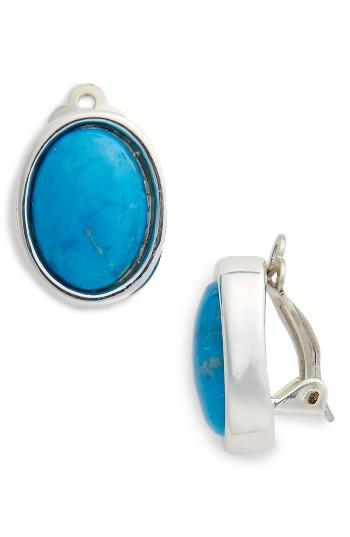 Women's Simon Sebbag Semiprecious Cabochon Clip Earrings