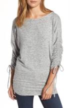 Women's Gibson Tie Sleeve Fleece Top - Grey