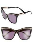Women's Ted Baker London 57mm Square Cat Eye Sunglasses - Black