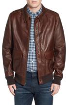 Men's Schott Nyc 'a-2' Pebbled Leather Bomber Jacket