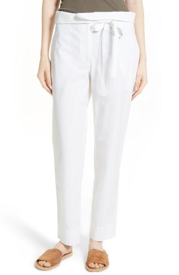 Women's Theory Gunilla Poplin Tie Waist Pants