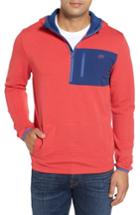 Men's Southern Tide Furrow Quarter Zip Hoodie - Red