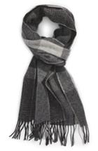Men's Nordstrom Men's Shop Plaid Wool Scarf, Size - Black
