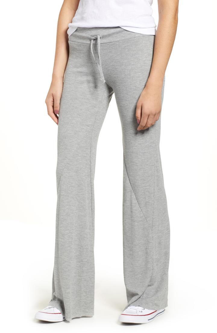 Women's Wildfox Corso Flared Thermal Sweatpants - Grey