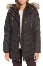 Women's Andrew Marc Marley 30 Coat With Detachable Faux Fur
