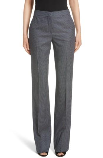 Women's Max Mara Alessia Stretch Wool & Silk Pants - Blue