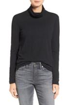 Women's Madewell Whisper Cotton Turtleneck Top, Size - Black